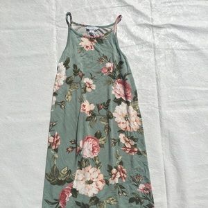 Light Green Dress with Flowers